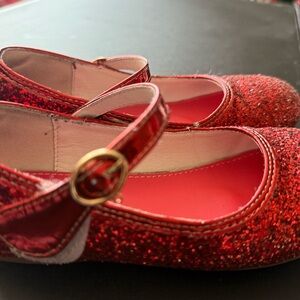 Red Glitter Kids Mary Jane Shoes